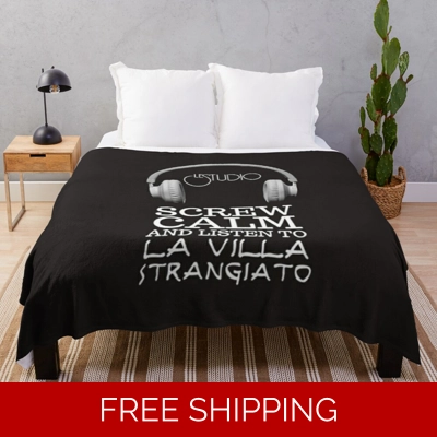 Le Studio Throw Black Blanket La Villa White